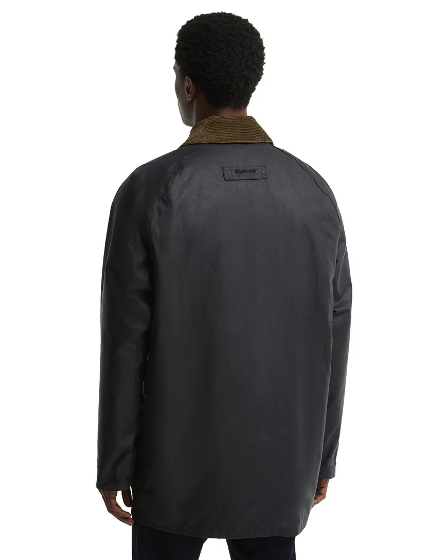 Wax jas Barbour Beaufort donkerblauw katoen