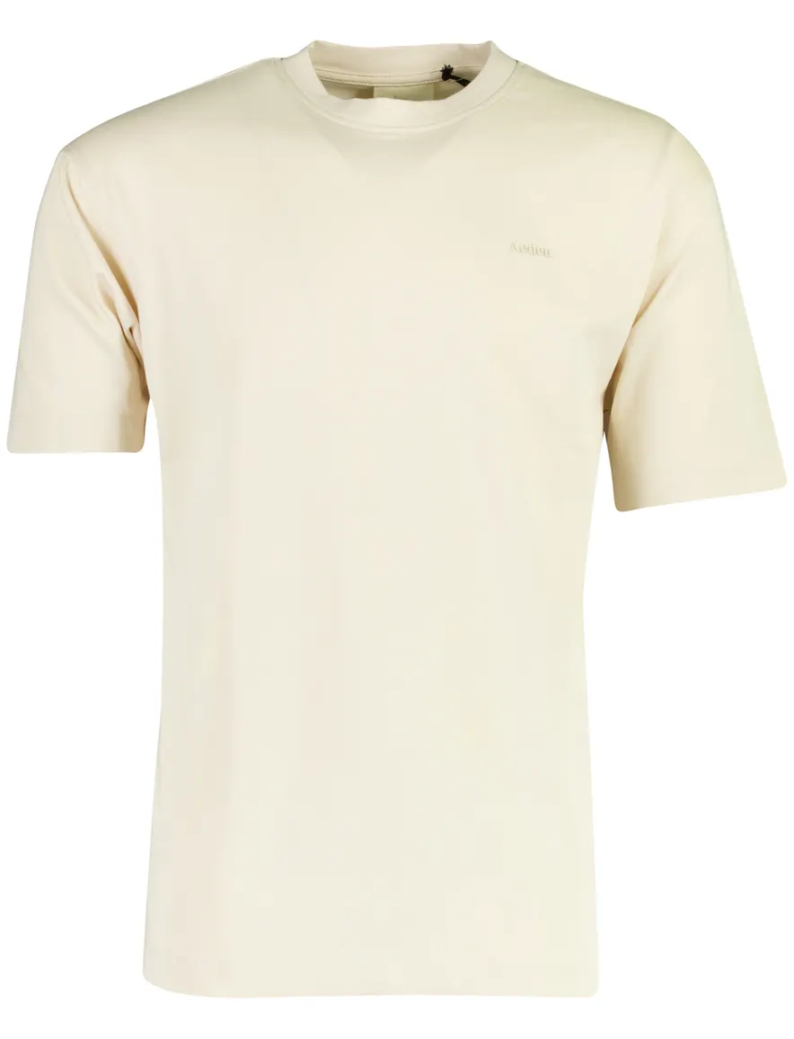 Aeden T-shirt ronde hals beige met opdruk