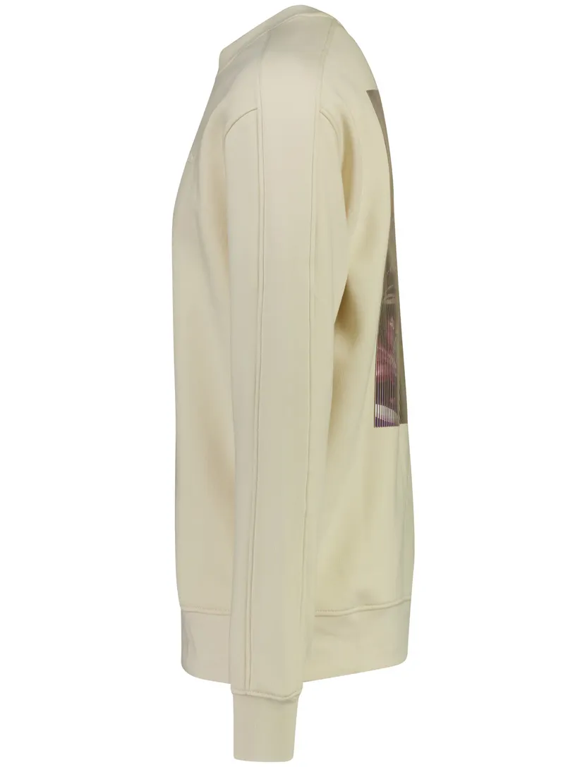 Trui Aeden creme bloemen backprint