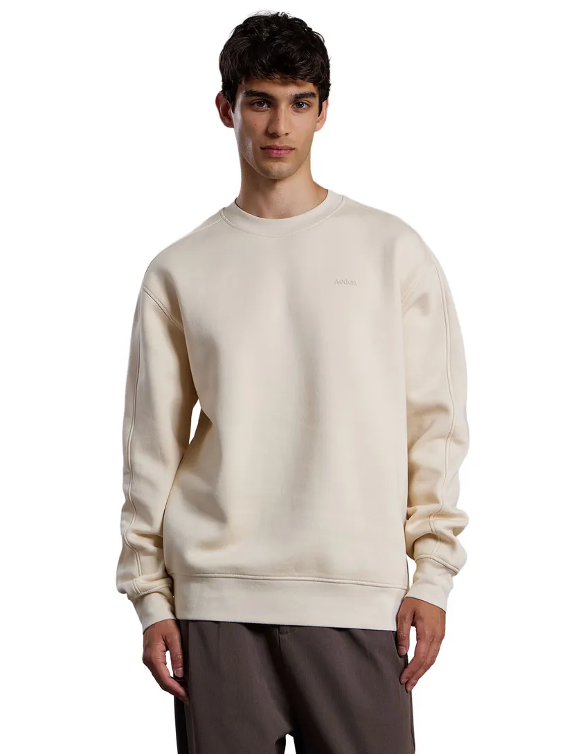 Trui Aeden creme backprint verf letter