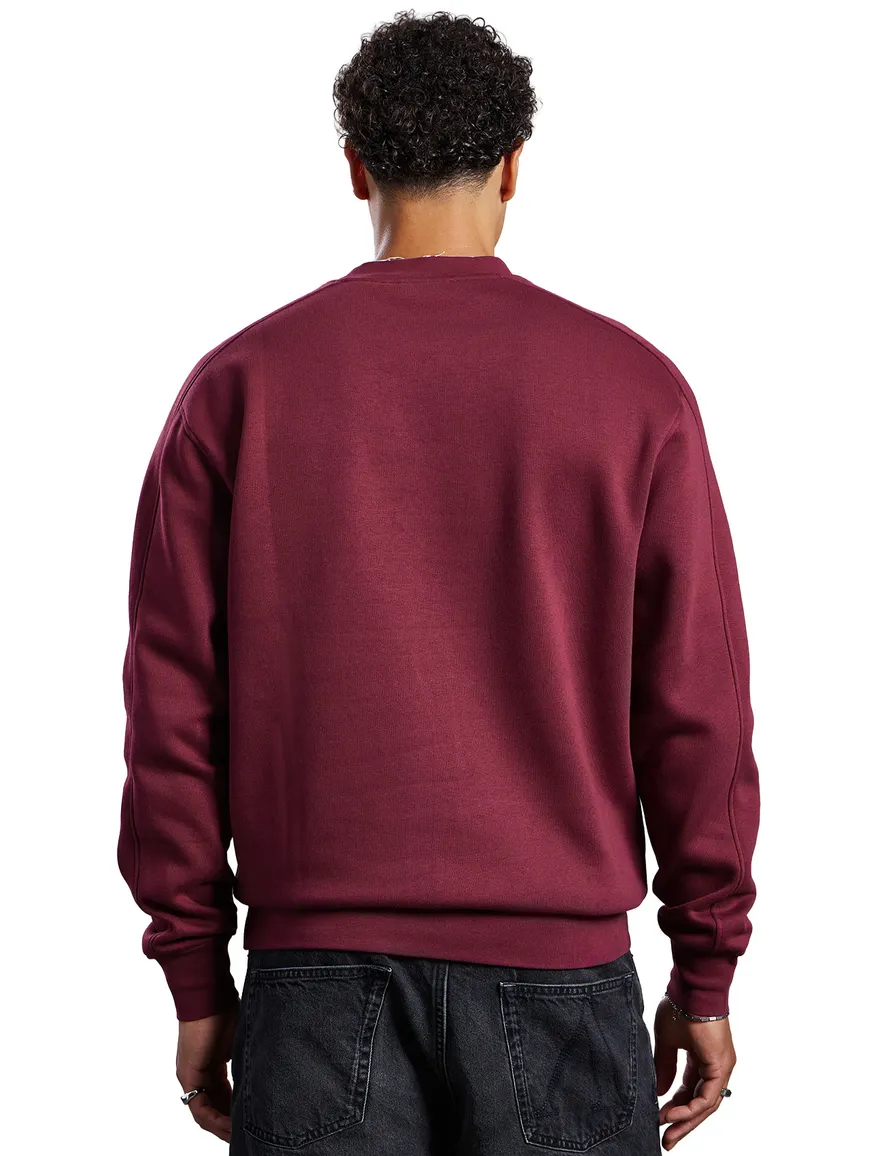 Aeden trui ronde hals bordeaux