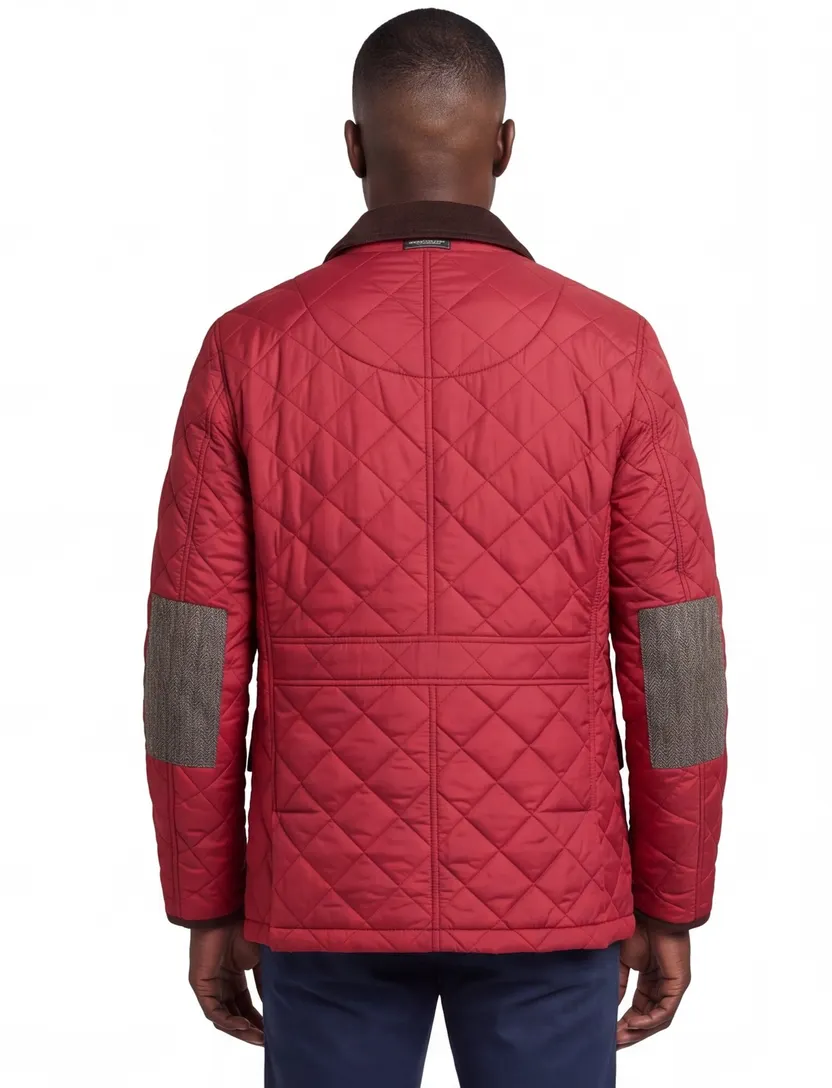 Jas Wellington rood polyester gevoerd