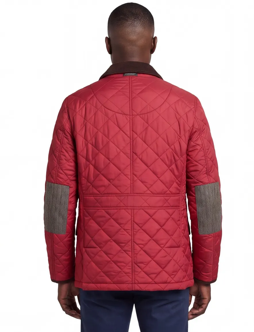 Wellington winterjas rood met borstzak