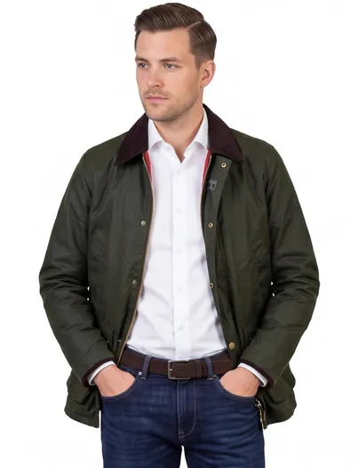 Wellington of Bilmore Wellington Starberg wax jas groen