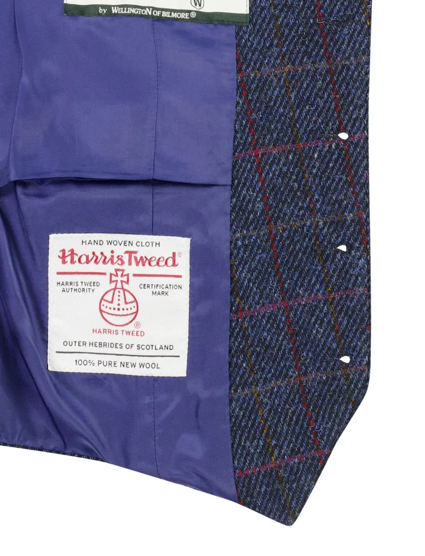 Gilet Wellington of Bilmore blauw wol