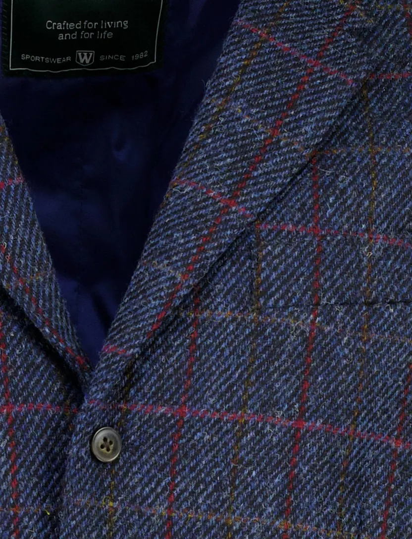 Gilet Wellington of Bilmore blauw wol