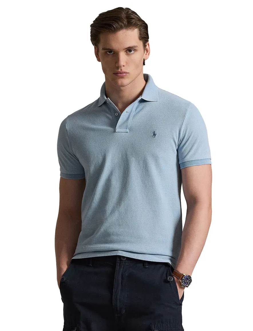 Polo Ralph Lauren Custom Slim Fit poloshirt lichtblauw