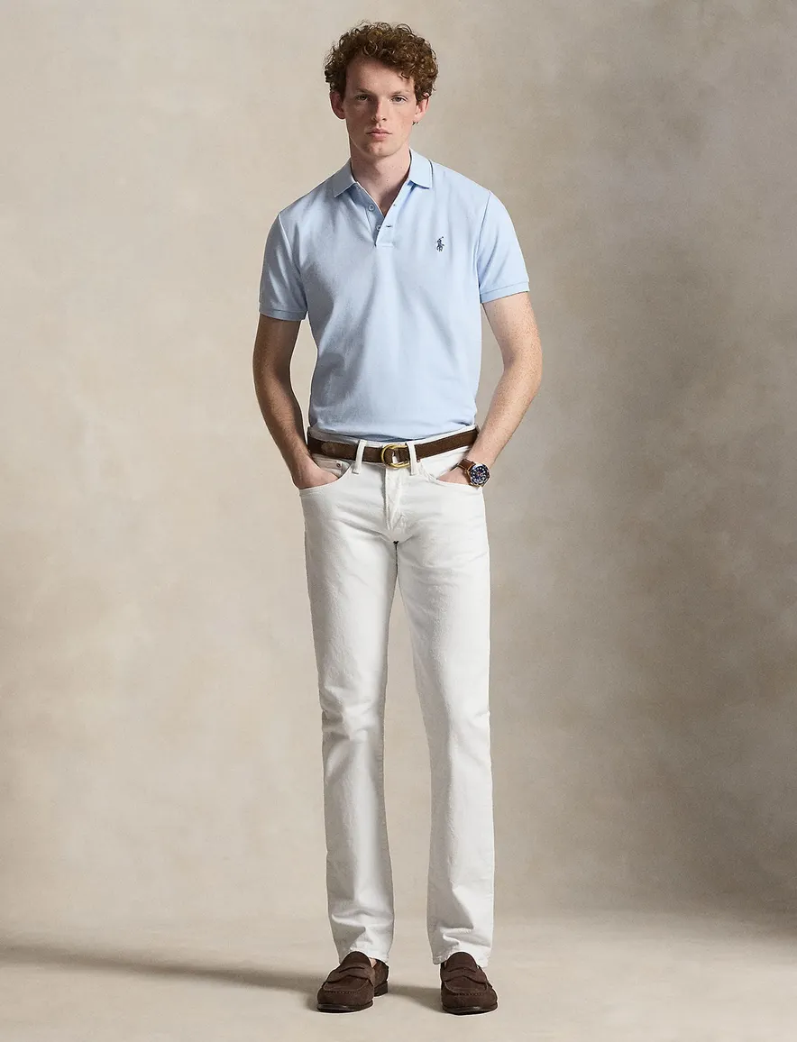 Polo Ralph Lauren Classic Fit poloshirt lichtblauw piqué