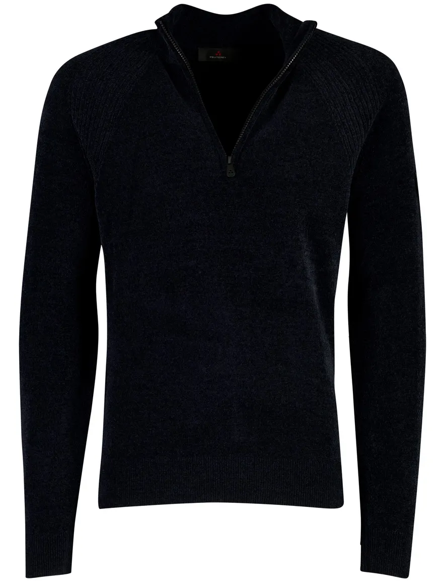 Peuterey half zip trui donkerblauw gemeleerd