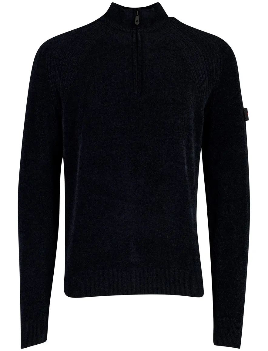 Peuterey half zip trui donkerblauw gemeleerd
