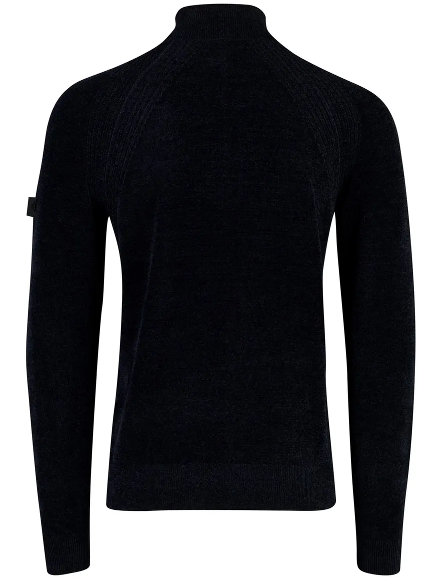 Peuterey half zip trui donkerblauw gemeleerd