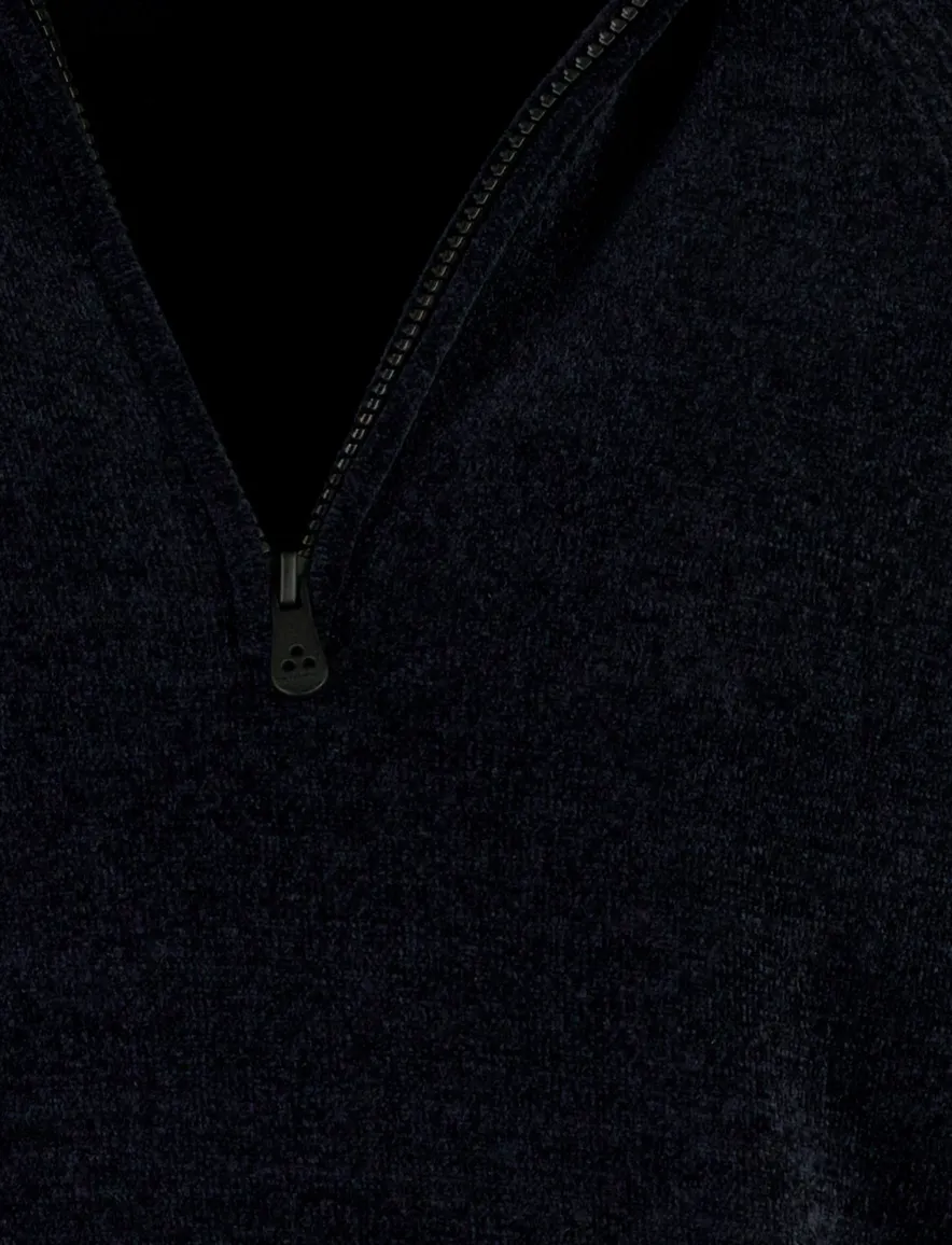 Peuterey half zip trui donkerblauw gemeleerd