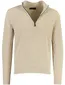 Thomas Maine half zip trui beige gemeleerd
