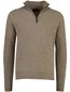 Peuterey trui half zip bruin gemeleerd gebreid