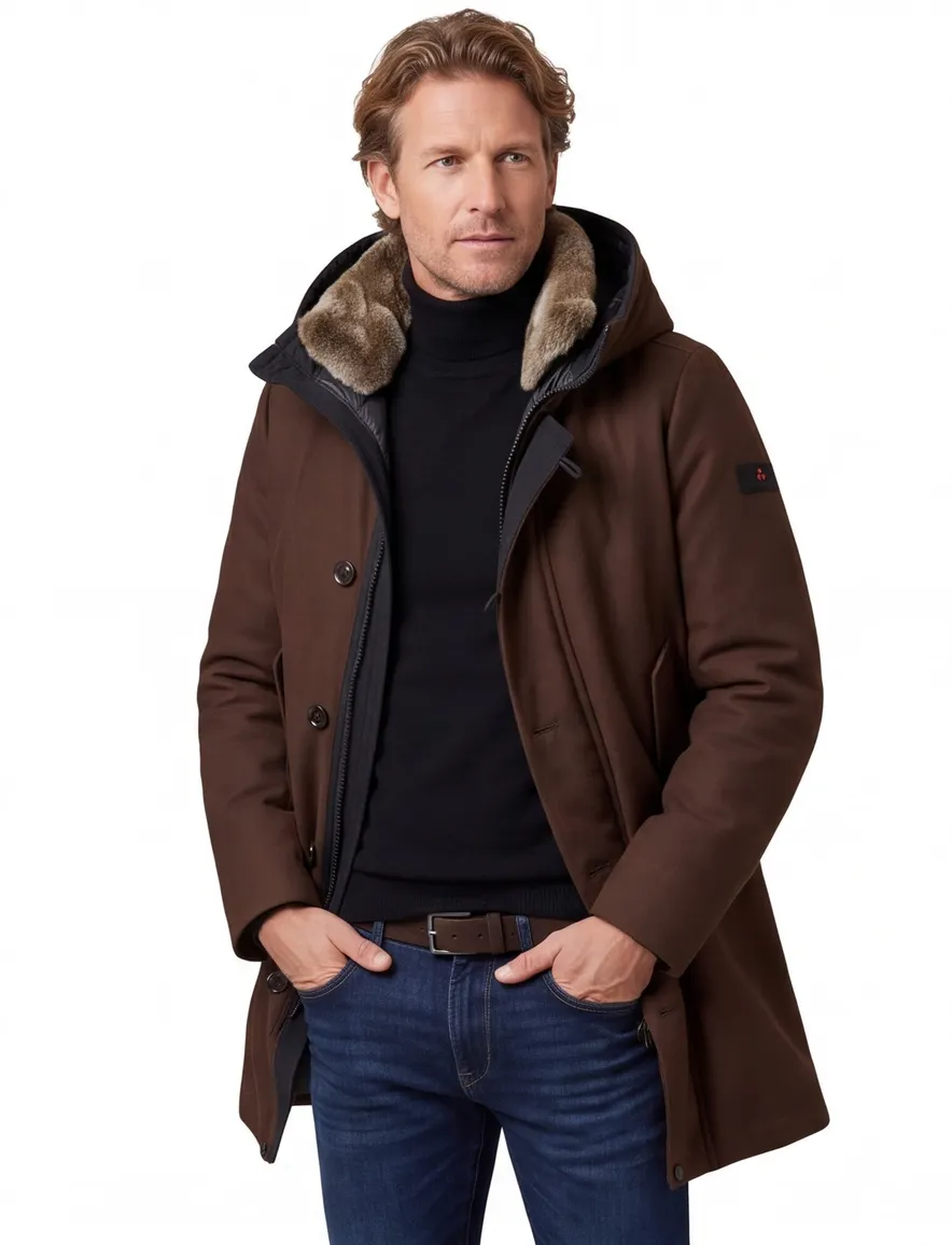 Peuterey overjas bruin warm