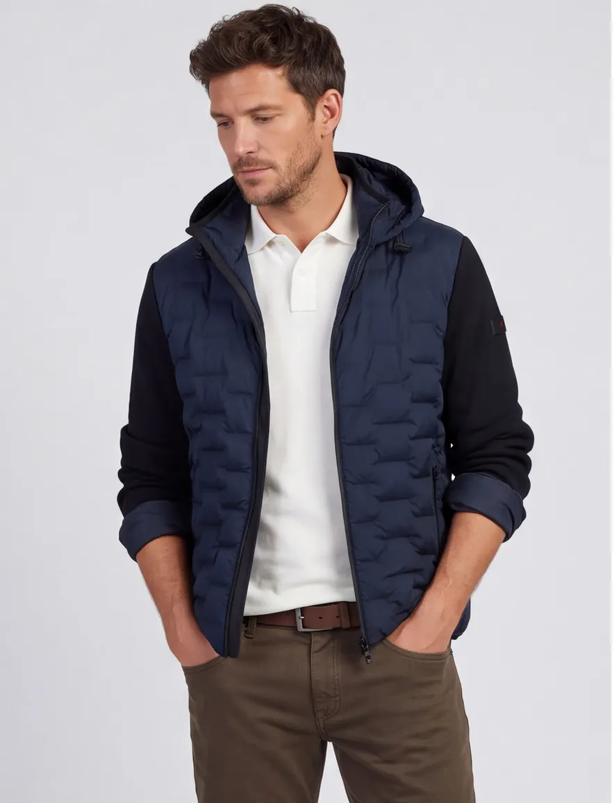 Peuterey gewatteerde jas donkerblauw gevoerd