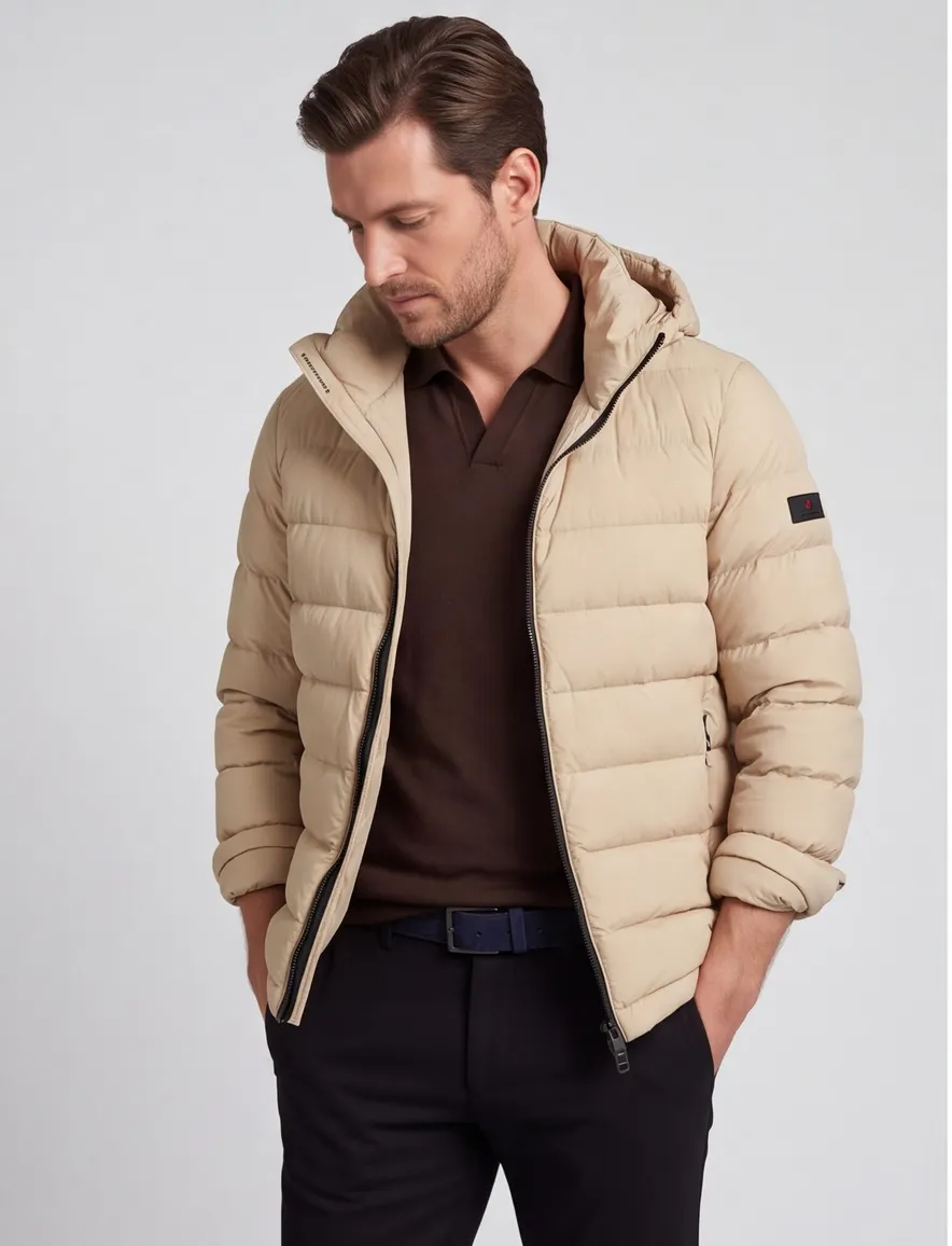 Peuterey gewatteerde jas camel warm