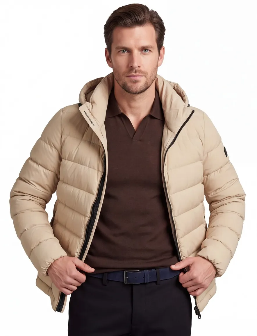 Peuterey gewatteerde jas camel warm