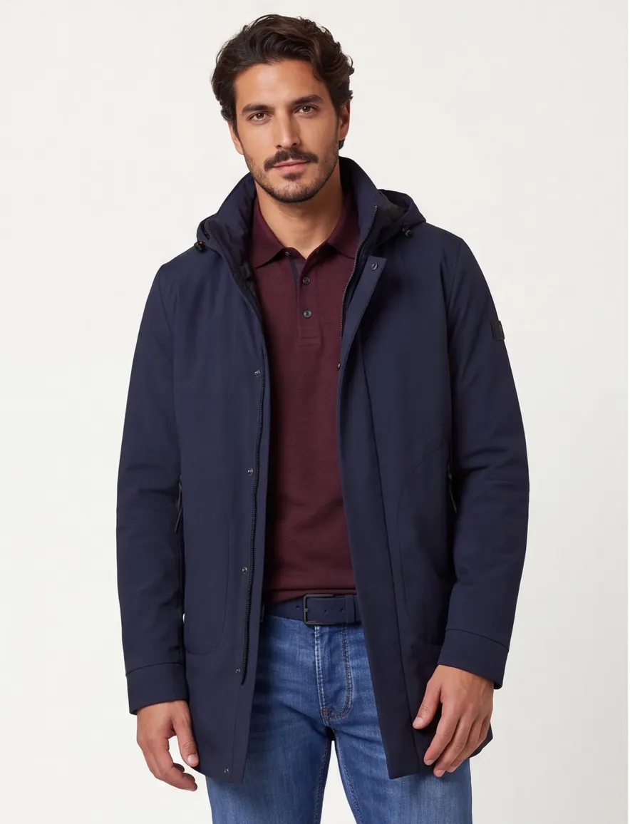 Peuterey regenjas donkerblauw waterdicht