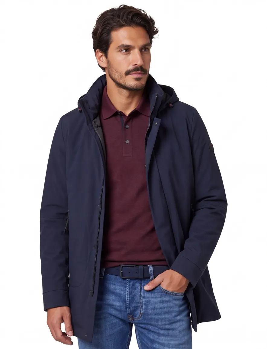 Peuterey regenjas donkerblauw waterdicht