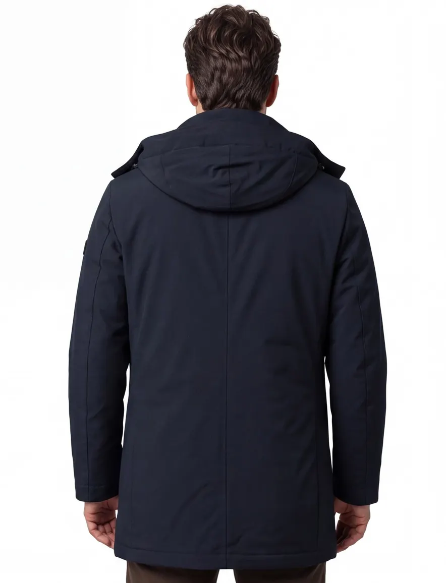 Peuterey overjas donkerblauw gevoerd