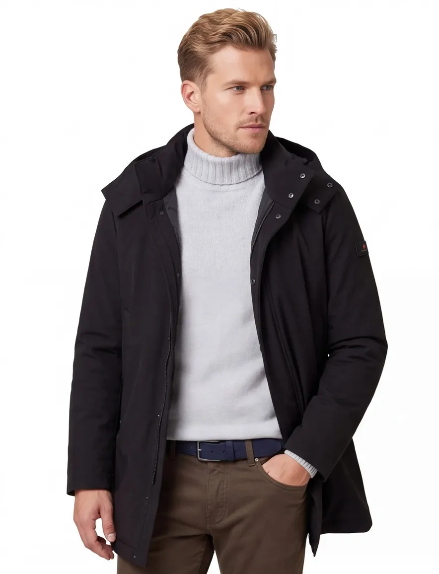 Peuterey overjas zwart polyester