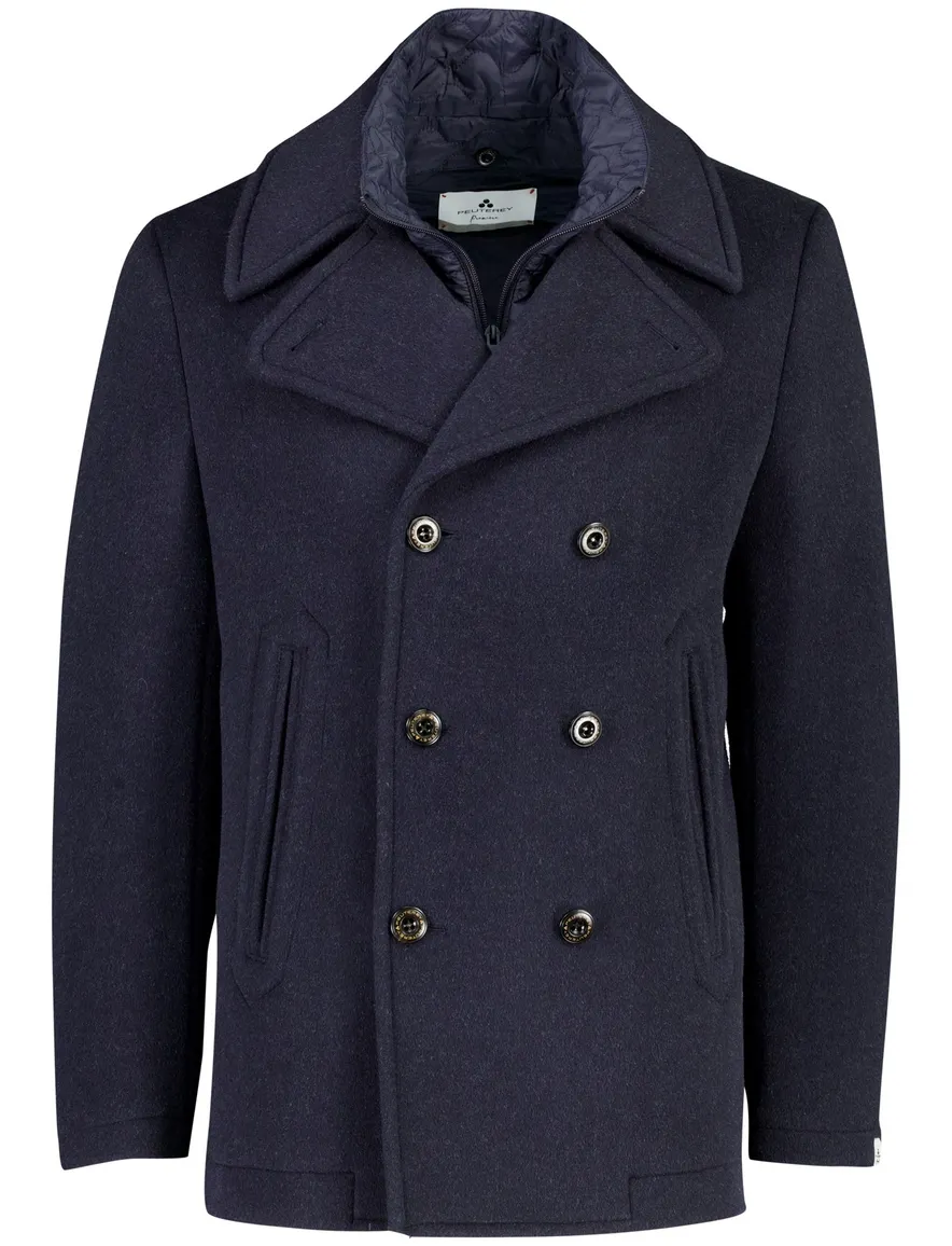 Peuterey overjas donkerblauw effen