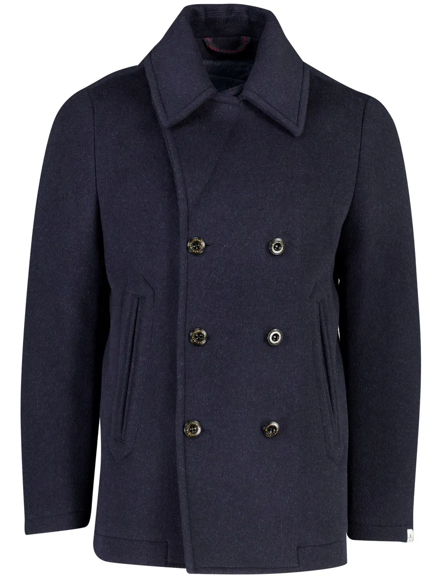 Peuterey overjas donkerblauw effen