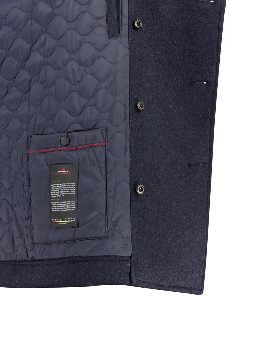 Peuterey overjas donkerblauw effen