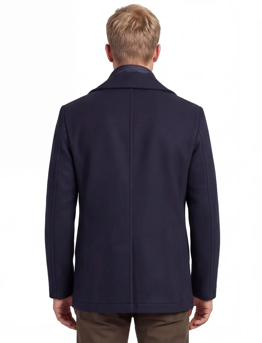 Peuterey overjas donkerblauw effen