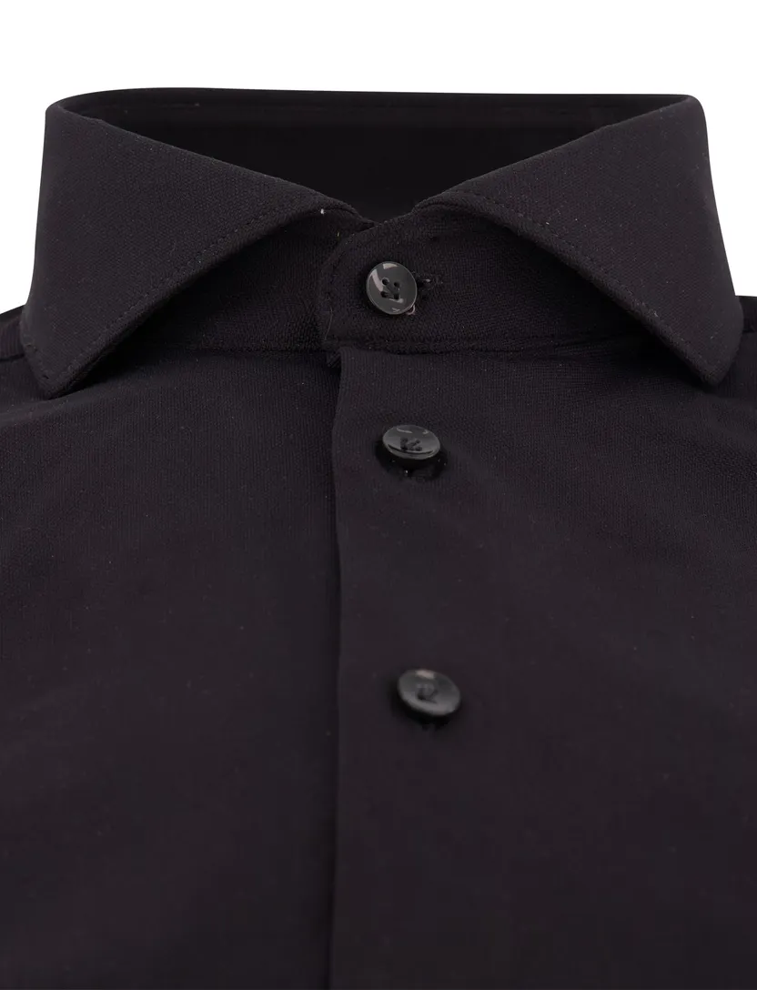 Overhemd John Miller Slim Fit zwart stretch