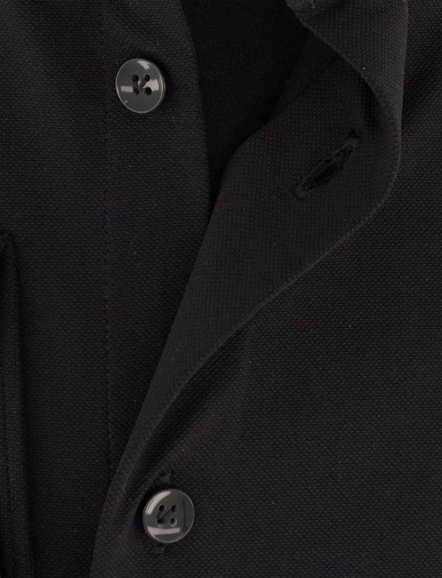 John Miller Slim Fit overhemd zwart stretch