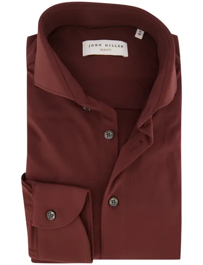 John Miller Overhemd John Miller bordeaux 5142679-49