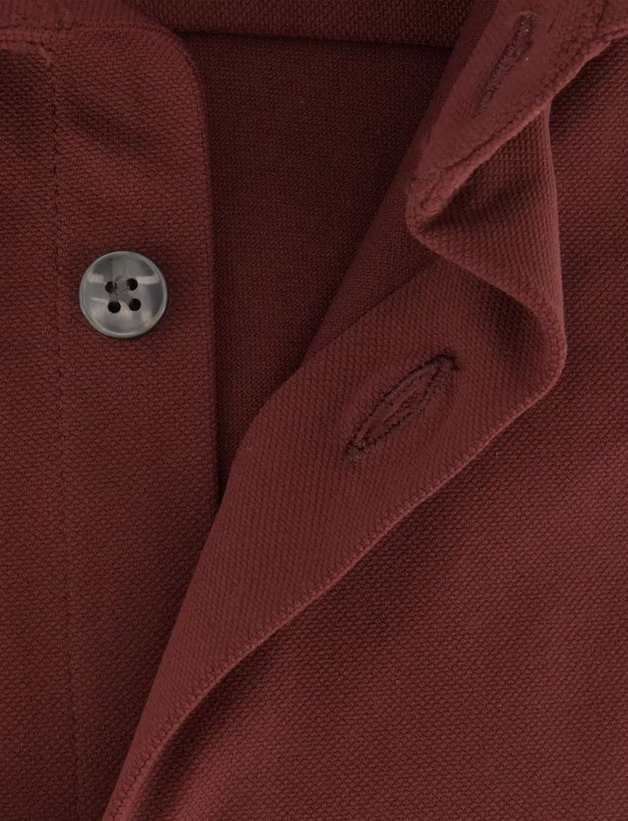 John Miller Slim Fit overhemd bordeaux stretch