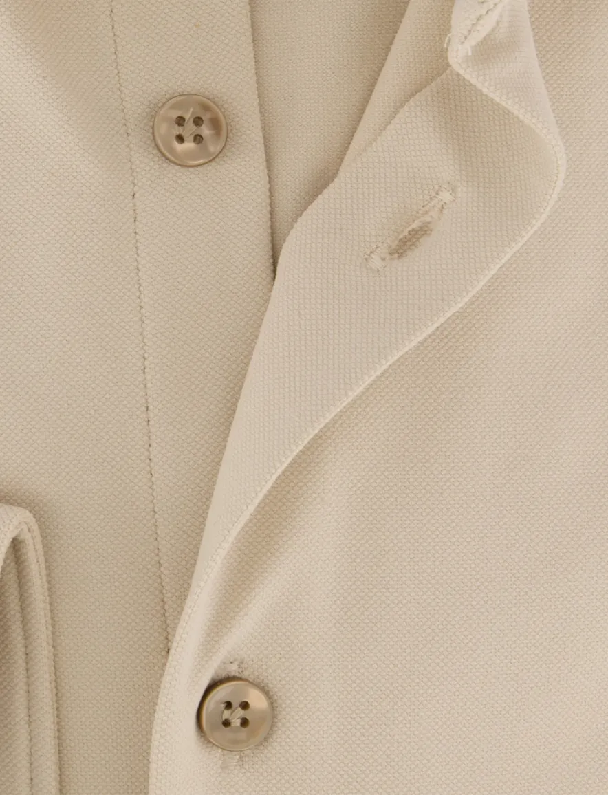 John Miller Slim Fit overhemd beige stretch