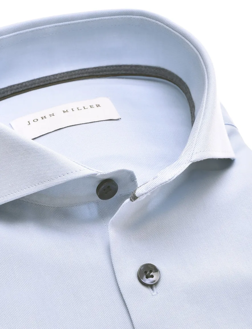 Lichtblauw overhemden John Miller Slim Fit normale lengte