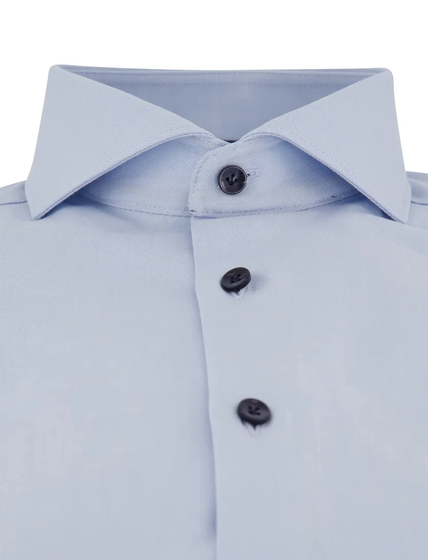 Overhemd John Miller Slim Fit lichtblauw stretch