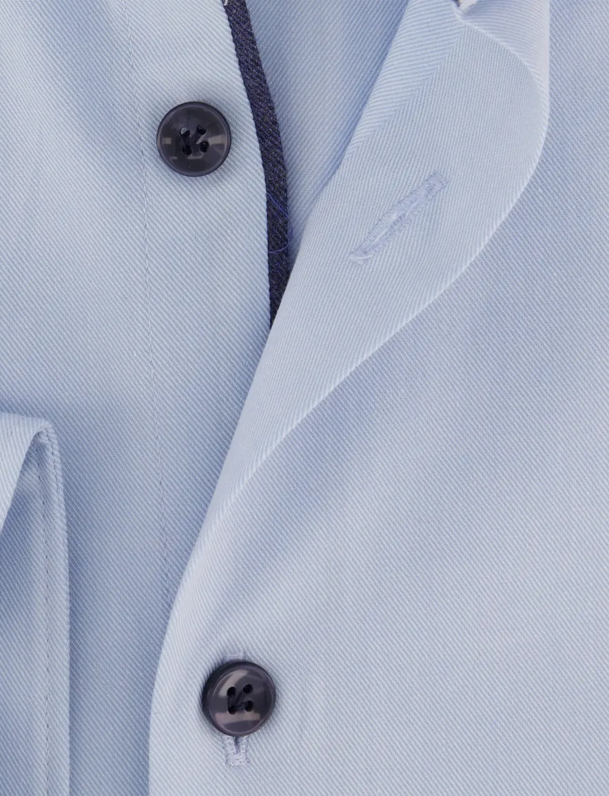 John Miller Slim Fit overhemd lichtblauw stretch