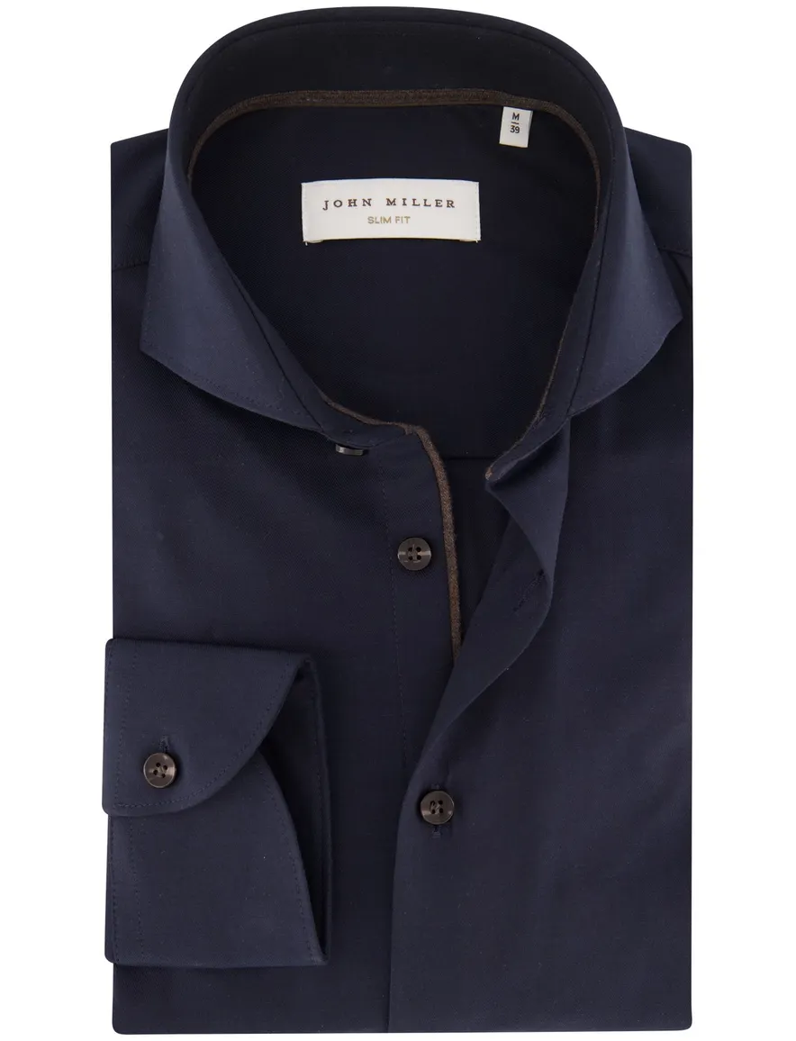 Overhemd John Miller donkerblauw 5142868-19