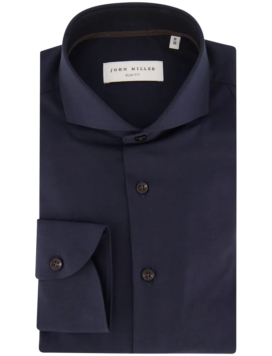Overhemd John Miller donkerblauw 5142868-19