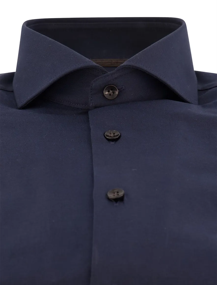 John Miller Slim Fit overhemd donkerblauw mouwlengte 7