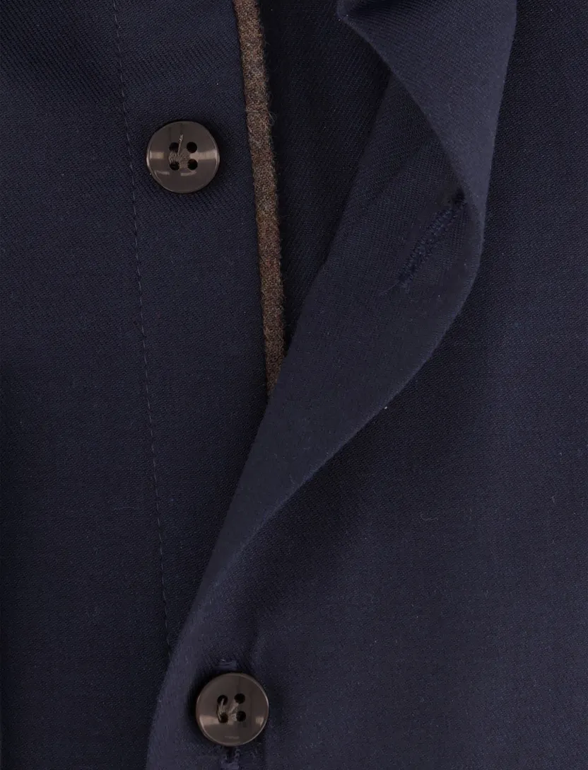 Overhemd John Miller Slim Fit donkerblauw stretch