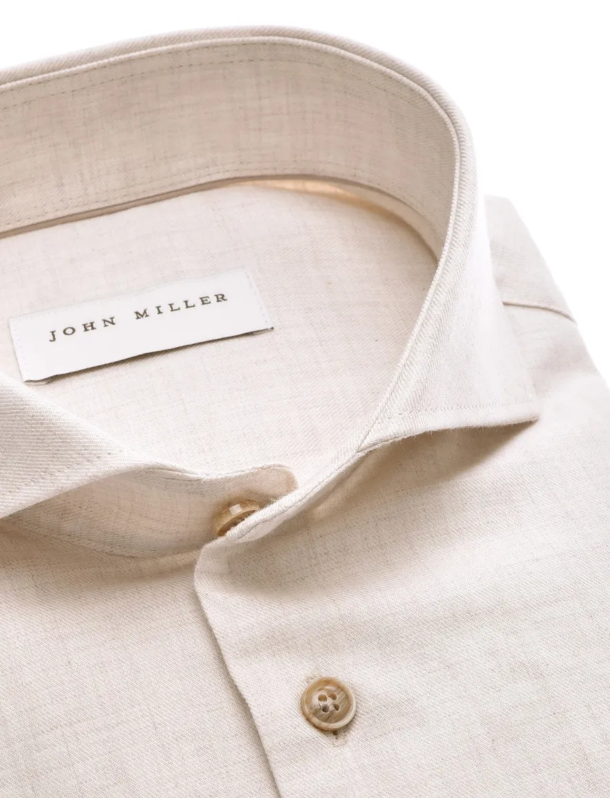 Overhemd John Miller beige 5142958-62