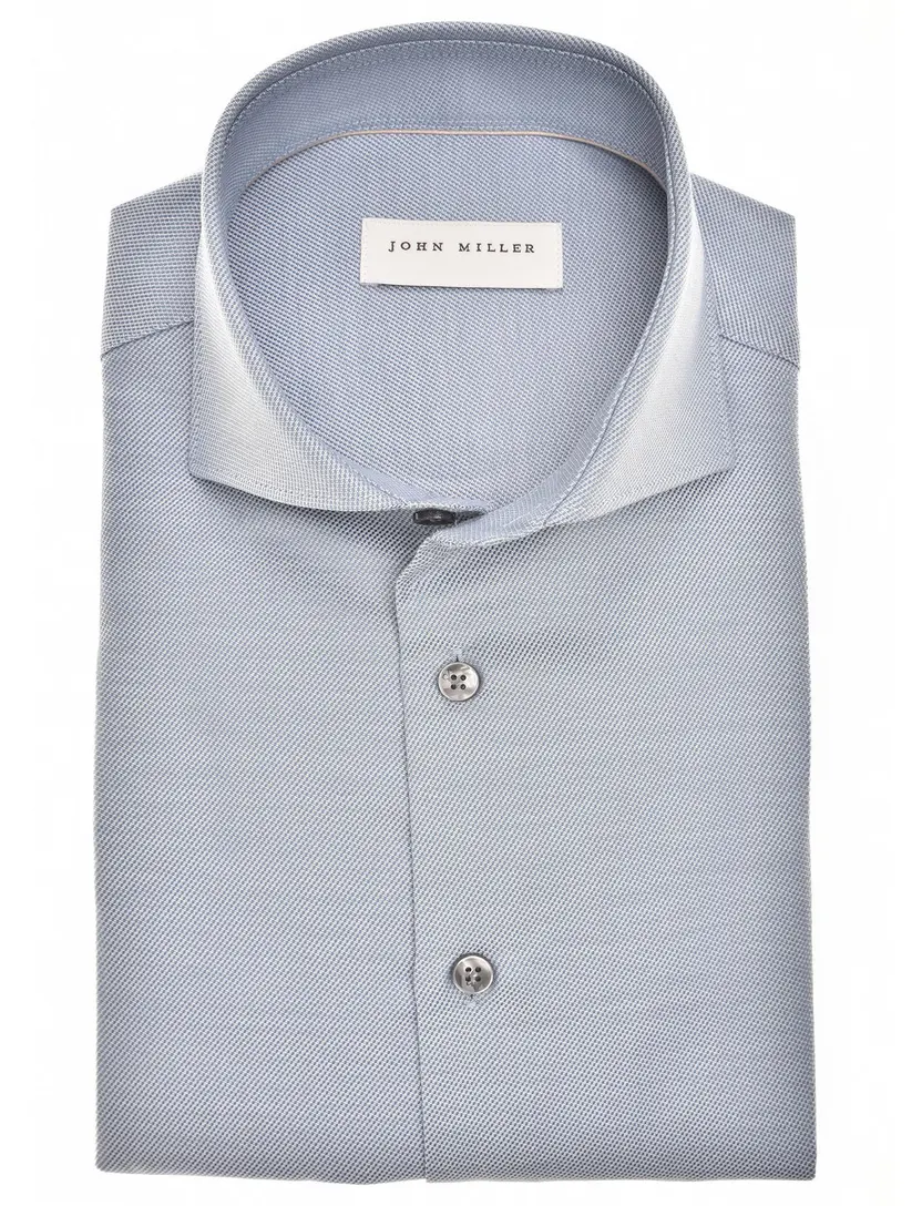 Overhemd John Miller Tailored Fit New lichtblauw strijkvrij