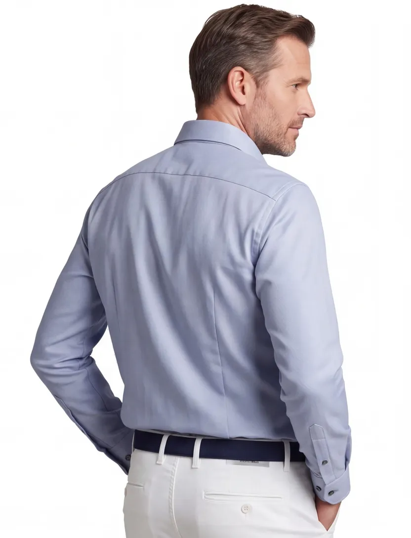 Overhemd John Miller Tailored Fit New lichtblauw strijkvrij