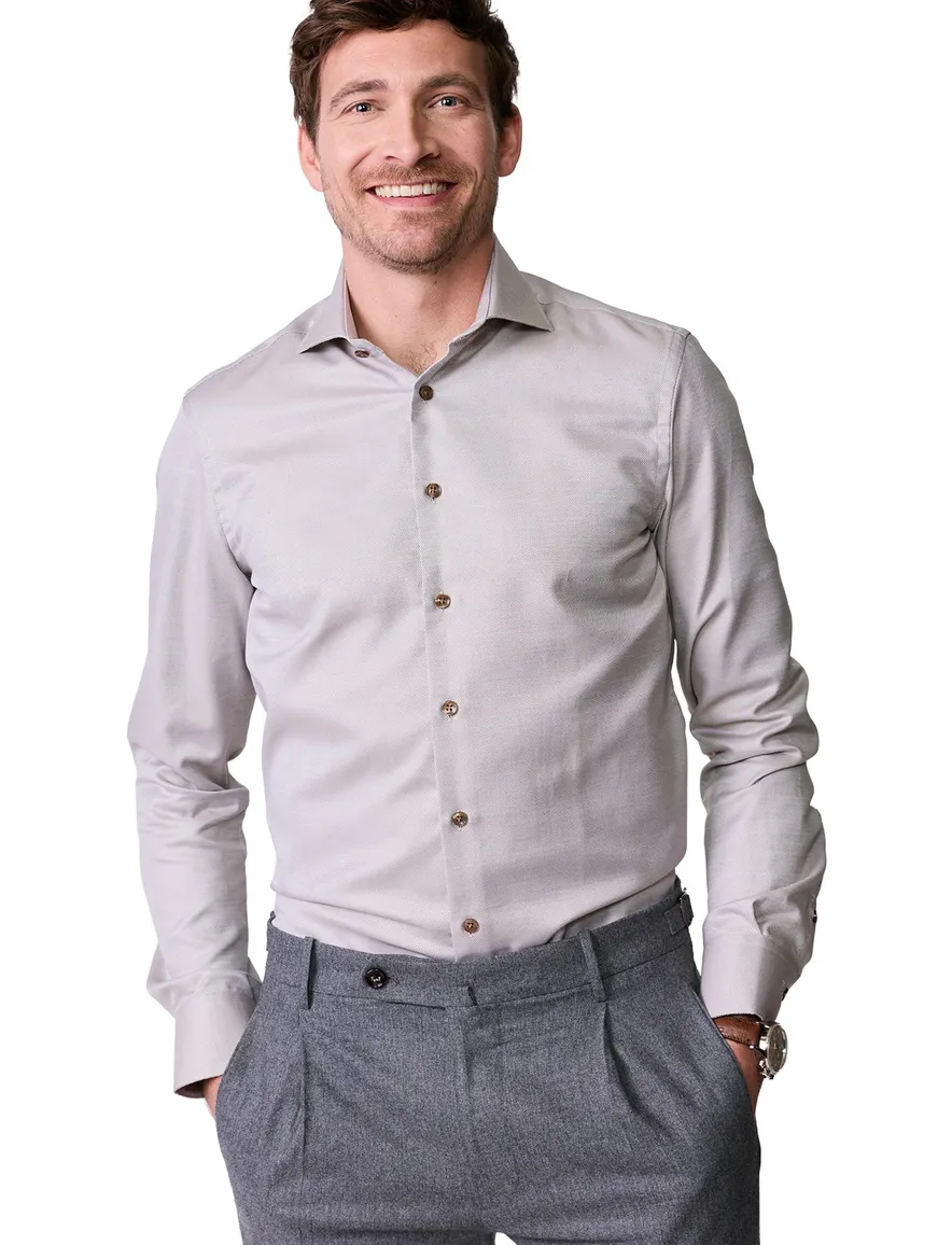 Overhemd John Miller beige 5142879-64
