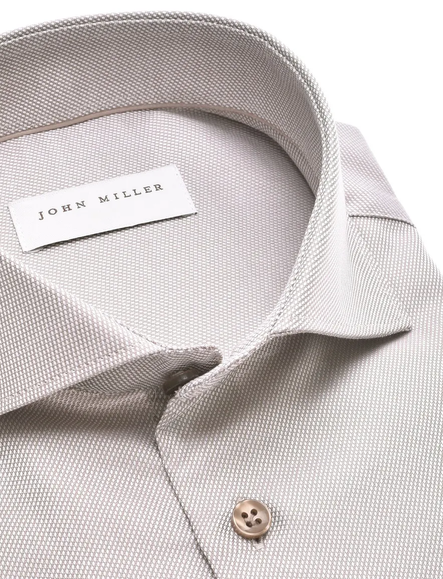 Overhemd John Miller beige 5142879-64