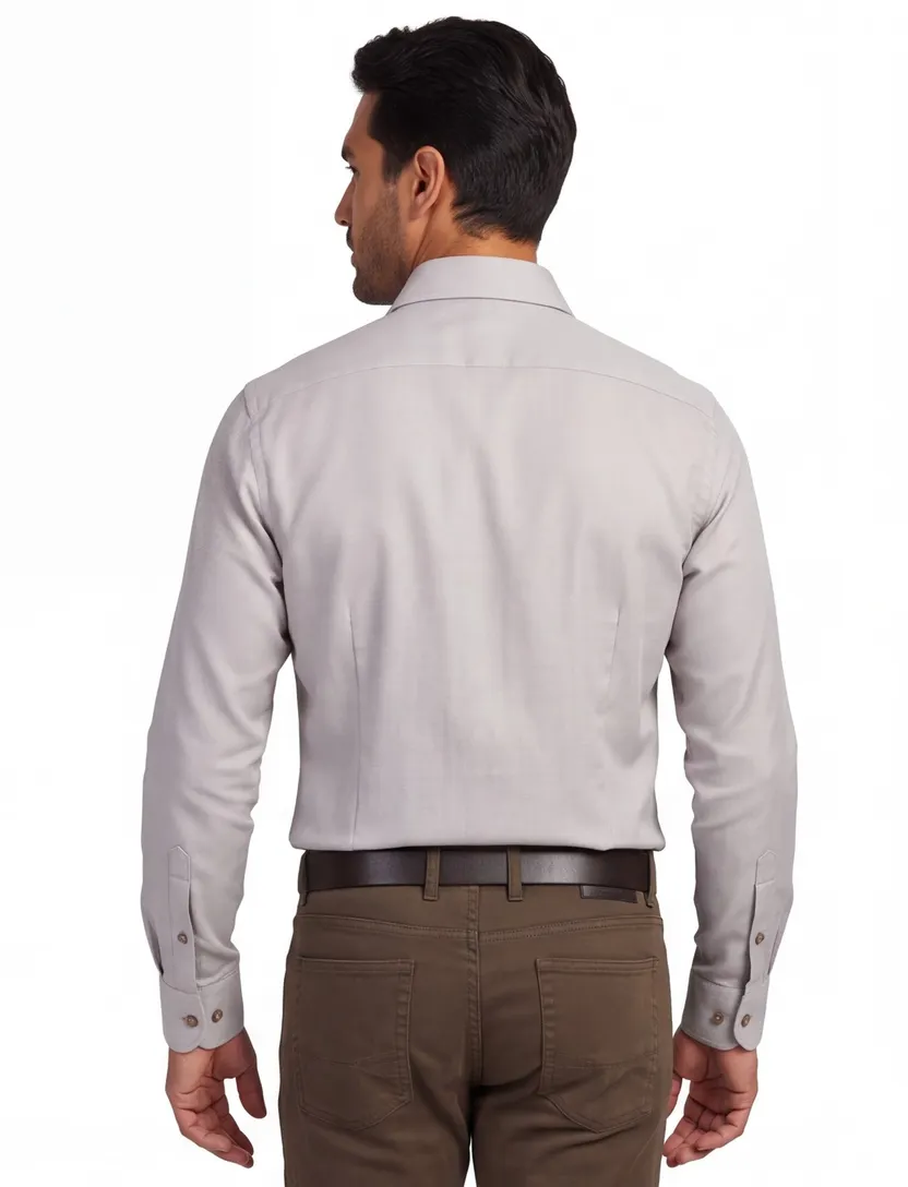 Overhemd John Miller Tailored Fit New beige strijkvrij