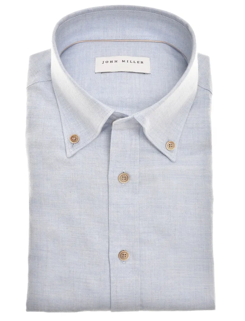 Overhemd John Miller Tailored Fit New lichtblauw
