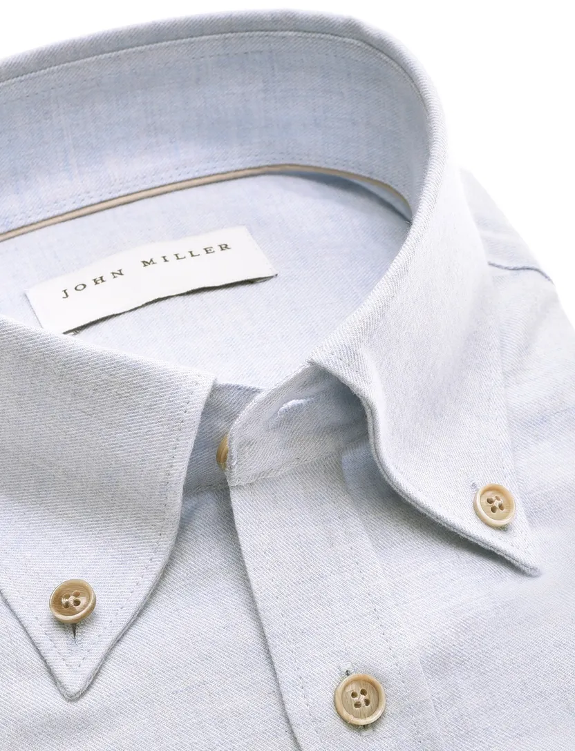 Overhemd John Miller Tailored Fit New lichtblauw